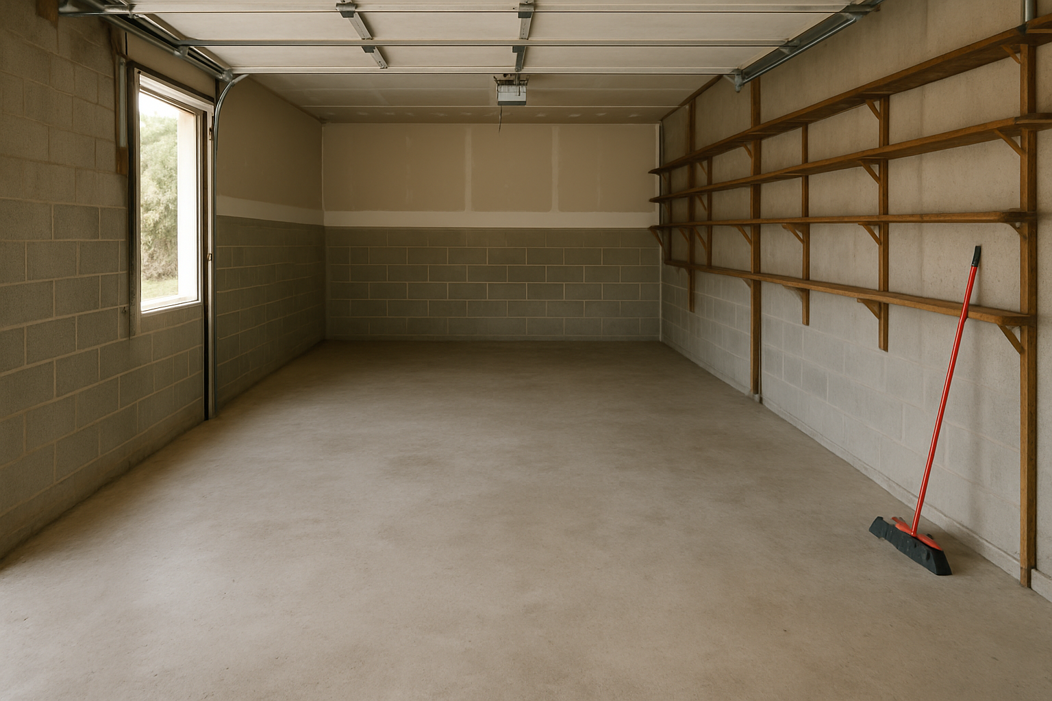 Clean Garage After Professional Junk Removal by East Metro Services